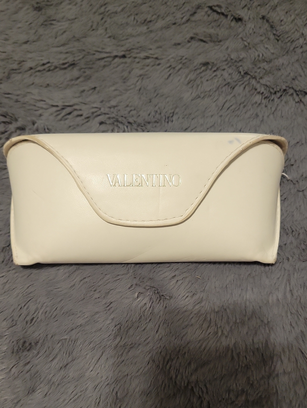 Valentino Cream Leather Sunglasses Case